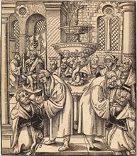 The Reformers Luther and Hus at the Last Supper for the Princes of the House of Saxony, painting by Lucas Cranach the Elder, 4 October 1472, 16 October 1553, one of the most important German painters,...