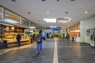 Entrance hall, main station, Kempten, Allgaeu, Bavaria, Germany, Europe