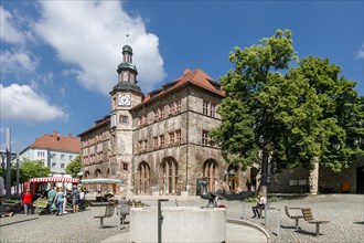 Nordhausen Town Hall on the Market Square, Nordhausen, Thuringia, Germany, Europe