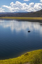 Gunnison, Colorado, Recreational boating on Blue Mesa Reservoir in Curecanti National Recreation Area