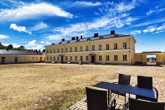 Historic Post & Customs House from 1828, courtyard, architects Carl Ludvig Engel and Carlo Bassi, Eckeroe, Fasta Aland, Aland Islands, Aland Islands, Finland, Europe