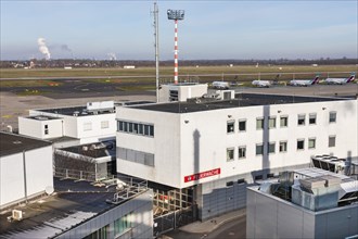 Fire Station - Airport International, Duesseldorf Airport, Airfield, Taxiway, Duesseldorf, North Rhine-Westphalia, Germany, Europe