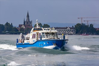 Police boat 24 of the water police on Lake Constance, Constance, Baden-Wuerttemberg, Germany, Europe