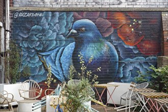 Blue Bird, Street Art, Bristol, England, Great Britain