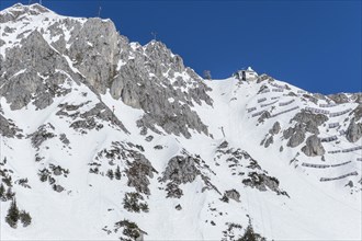 Hafelekarbahn mountain station, Nordkette ski area Innsbruck, Tyrol