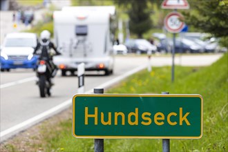 The Black Forest High Road is one of the oldest and best-known holiday routes in Germany. It is part of the Bundesstrasse 500 and a popular route for motorcyclists, Hundseck, Baiersbronn, Baden-Wuertt...