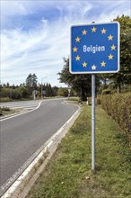 State border with Belgium, North Eifel Monschau-Muetzenich, Eifel, Monschau, North Rhine-Westphalia, North Rhine-Westphalia, Germany, Europe