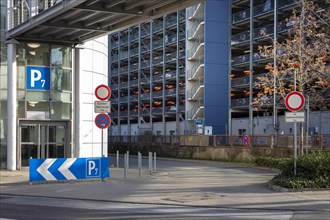 Car park P7 - Airport International, Duesseldorf Airport, access, entrance, parking, parking spaces, Duesseldorf, North Rhine-Westphalia, Germany, Europe