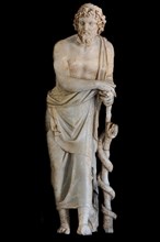 Small statue of Asclepius, mid 2nd century, Archaeological Museum in the former Order Hospital of the Knights of St John, 15th century, Old Town, Rhodes Town, Greece, Europe