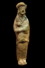 Cypriot female terracotta figure, 625-600 B.C., Archaeological Museum in the former Order Hospital of the Knights of St. John, 15th century, Old Town, Rhodes Town, Greece, Europe