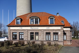 Seat of the administration of the Rheinturm Duesseldorf, a former coal office from 1915, Duesseldorf, North Rhine-Westphalia, Germany, Europe