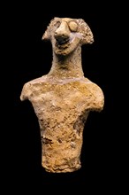 Male terracotta funerary figurine, 600 B.C., Drakidis, Archaeological Museum in the former Hospital of the Order of St. John, 15th century, Old Town, Rhodes Town, Greece, Europe