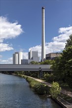 Steag combined heat and power plant in Herne-Baukau, Rhine-Herne Canal, Herne, North Rhine-Westphalia, North Rhine-Westphalia, Germany, Europe