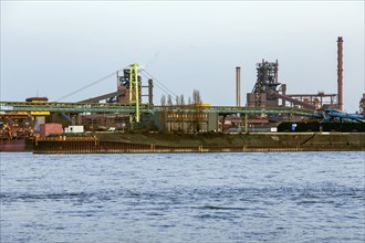 Blast furnace of thyssenkrupp Steel Europe AG at Suedhafen Walsum, Duisburg, North Rhine-Westphalia, Germany, Europe