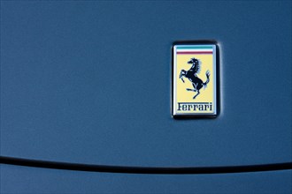 Ferrari horse emblem on the front of the F430