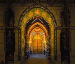 Archway, St. Marys Basilica, St. Marys Basilica, Kevelaer, North Rhine-Westphalia, Germany, Europe