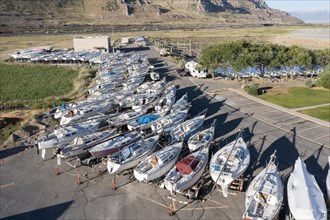 Magna, Utah, Pleasure boats taken from the marina at Great Salt Lake State Park because the lake water level has fallen too low