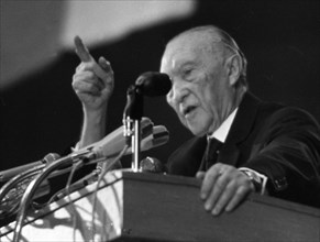 Personalities from politics, business and culture from the years 1965-71. Konrad Adenauer 1966, DEU, Germany, Europe