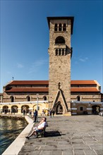 Ekklisia Evangelismou Church at Mandraki Harbour, Rhodes Town, Greece, Europe