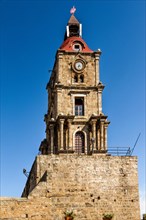 Clock Tower, Roloi, 7th century, Rhodes Town, Greece, Europe