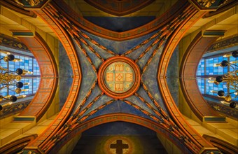 Ceiling, St. Marys Basilica, Basilica St. Mary, Kevelaer, North Rhine-Westphalia, Germany, Europe
