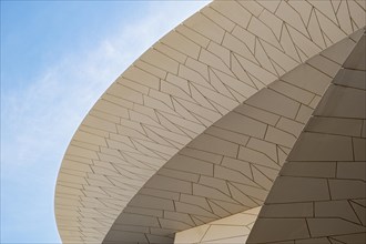 Architectural detail, National Museum of Qatar building, Doha