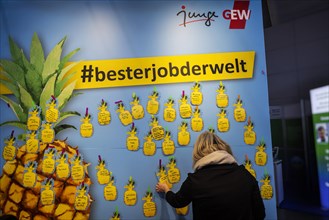 Wish wall of the GEW trade union. The trade fair Didacta is Europes largest education trade fair, target groups are teachers and trainers at kindergartens, schools and universities. Stuttgart, Baden-W...