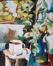 Oil Painting by Volker von Mallinckrodt in Cubist Style, Cubism, Coffee Cup