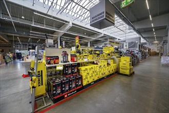 Machines and tools in the DIY store, Allgaeu, Bavaria, Germany, Europe