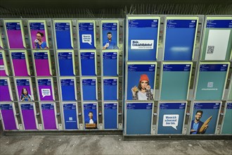 Lockers, Central Station, Kempten, Allgaeu, Bavaria, Germany, Europe