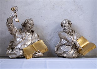 Silver busts of Peter
