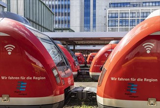 Trains of the S-Bahn, main station Baden-Wuerttemberg, Germany, Europe