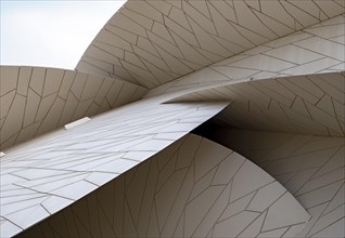 Architectural detail, National Museum of Qatar building, Doha