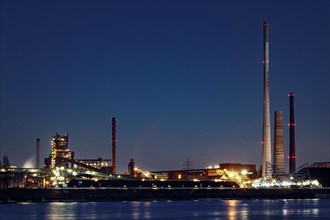 Blast furnace of thyssenkrupp Steel Europe AG at Suedhafen Walsum, Duisburg, North Rhine-Westphalia, Germany, Europe