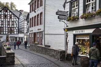 Historic Old Town, Half-Timbered Houses, Northern Eifel, Eifel, Monschau, North Rhine-Westphalia, North Rhine-Westphalia, Germany, Europe