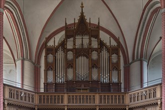 Furtwaengler organ from 1867 in Bardowick Cathedral, Bardowick, Lower Saxony, Germany, Europe