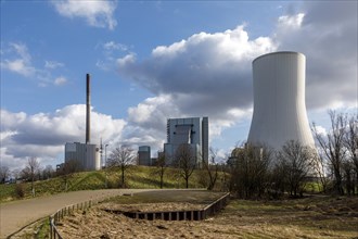 STEAG Walsum combined heat and power plant, coal-fired power plant on the Rhine, Duisburg, North Rhine-Westphalia, Germany, Europe