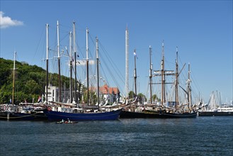 Sailboats at the Kieler Woche, Kiel, Schleswig-Holstein, Germany, Europe