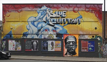Blue Mountain, Street Art, Bristol, England, Great Britain