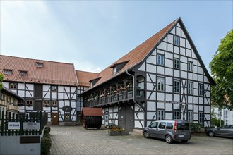 Museum Tabakspeicher in the historic old town, half-timbered house, Nordhausen, Thuringia, Germany, Europe