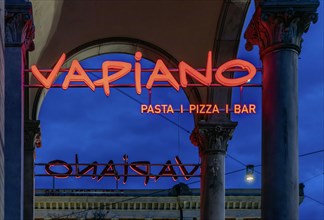 Vapiano Restaurant, exterior view with logo, system gastronomy, Hanover, Lower Saxony, Germany, Europe