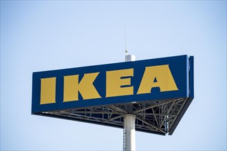 January 5, 2023, Loule, Portugal: Huge Ikea signpost against blue sky