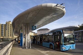 Bus station, Wuppertal, Bergisches Land, North Rhine-Westphalia, Germany, Europe