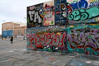 Graffiti next to the Straat Museum, NDSM Plein, Amsterdam, Netherlands