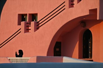 Colourful houses in Mina District, Mia Park, Old Port Doha, Qatar, Asia