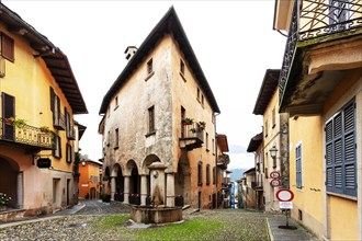 Historic Old Town, Rainy Weather, Cannobio, Lake Maggiore, Verbano-Cusio-Ossola, Piedmont, Italy, Europe