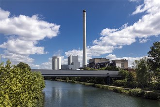 Steag combined heat and power plant in Herne-Baukau, Rhine-Herne Canal, Herne, North Rhine-Westphalia, North Rhine-Westphalia, Germany, Europe