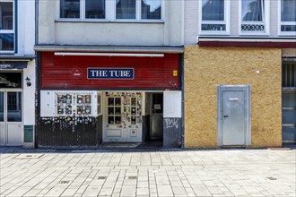 Cult pub The Tube in Kurzen Strasse in the Altstadt in the morning, Duesseldorf, North Rhine-Westphalia, Germany, Europe