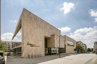 Buergerhaus Nordhausen, multifunctional building with information, cultural, educational centre and municipal library, Nordhausen, Thuringia, Germany, Europe