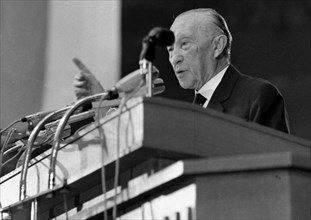 Personalities from politics, business and culture from the years 1965-71. Konrad Adenauer 1966, DEU, Germany, Europe